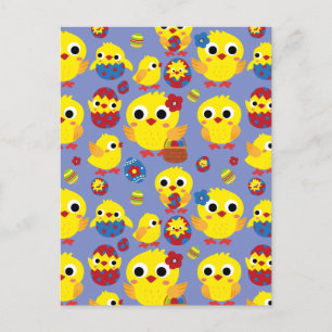 Cartão Postal De Anúncio Ovos de Páscoa Retro Hatch