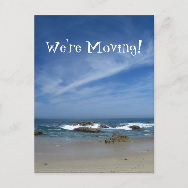 Cartão Postal De Anúncio Pacífico perfeito; mudança de endereço (Frente)