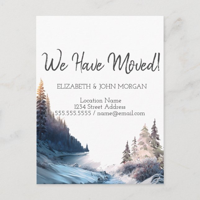 Cartão Postal De Anúncio Paisagem,Natureza,Anúncio Móvel Florestal (Frente)