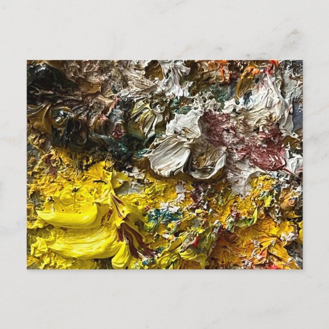 Cartão Postal De Anúncio Paleta de artistas #1 (Frente)