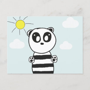 Cartão Postal De Anúncio Panda Kids