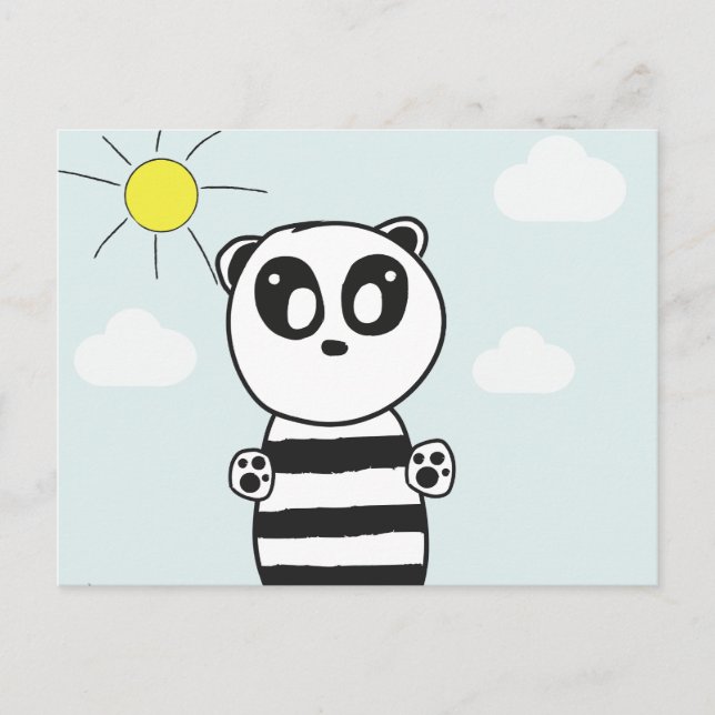 Cartão Postal De Anúncio Panda Kids (Frente)