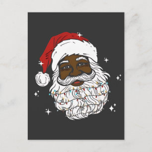 Cartão Postal De Anúncio Papai Noel Negro Natal História Negra Xmas