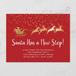 Cartão Postal De Anúncio Papais noeis tem uma nova interdição de movimento 