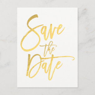 Cartão Postal De Anúncio Papel Laminado Moderno Tipo de Letra Casamento Sal