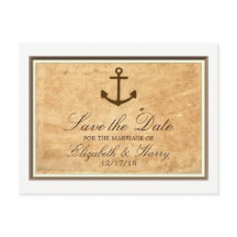 Papel Vintage enquadrado em âncora náutica Salvar 