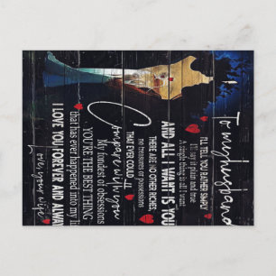 Cartão Postal De Anúncio Para as minhas citações do marido Melhor prese