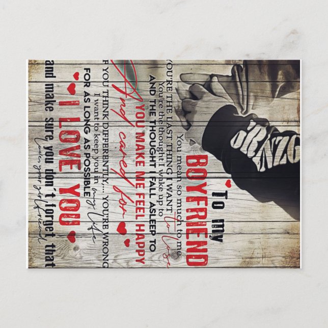 Cartão Postal De Anúncio Para O Meu Homem Presente, Presente Personalizado  (Frente)