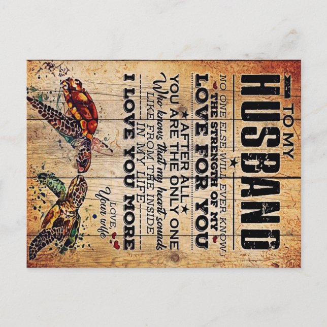 Cartão Postal De Anúncio Para o meu marido | Citações De Amor Para Marido (Frente)