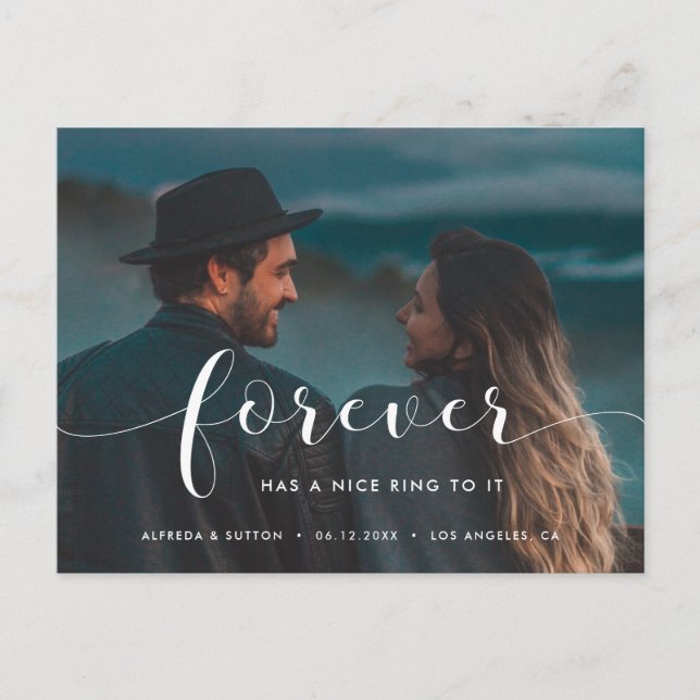 Cartão Postal De Anúncio Para sempre tem um belo toque Photo (Frente)