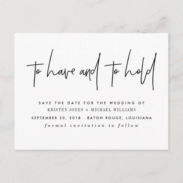 Cartão Postal De Anúncio Para ter e guardarar salvar a data (Frente)