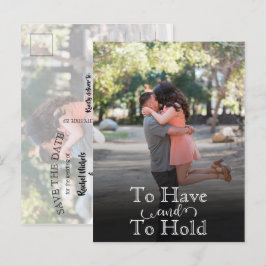 Cartão Postal De Anúncio Para Ter e Manter Texto Moderno Casamento Salvar a