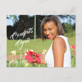 Cartão Postal De Anúncio Parabéns Graduado Foto Formatura