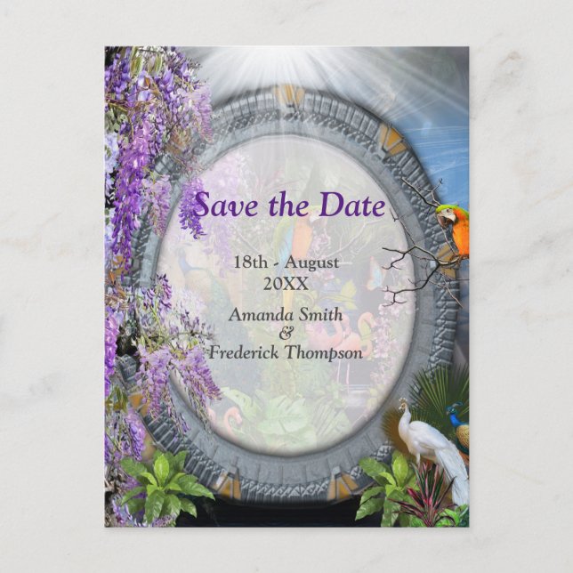 Cartão Postal De Anúncio Paraíso Tropical de Wisteria no Palácio Ouro An (Frente)