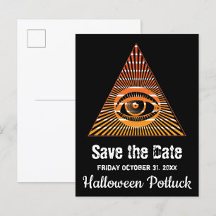 Cartão Postal De Anúncio Paranormal Todos Vendo Olho De Providência Espiri