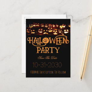 Cartão Postal De Anúncio Partido Personalizado Do Halloween Salve O Pumpkin