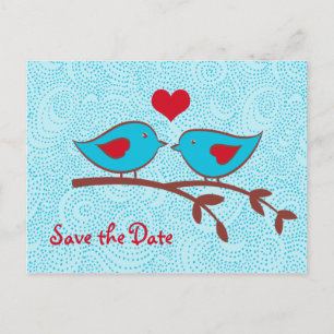 Cartão Postal De Anúncio Pássaros do Amor Salvem o Cartão-Postal