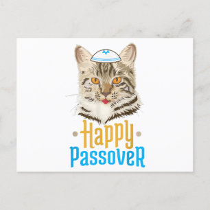 Cartão Postal De Anúncio Passover Feliz Passover Gato Engraçado Seder Jude