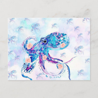 Cartão Postal De Anúncio pastel de polvo em sonho