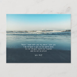 Cartão Postal De Anúncio Paz em Tempos de Arroz Cristã