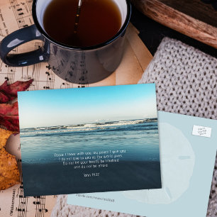 Cartão Postal De Anúncio Paz em Tempos de Turbulência Escrituras Cristãs