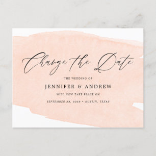 Cartão Postal De Anúncio Peach Alterar O Adiamento De Casamento De Data