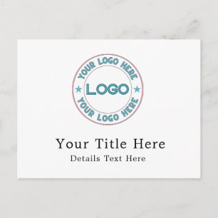 Cartão Postal De Anúncio Personalização Básica de Logo