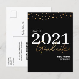 Cartão Postal De Anúncio Personalizado para Graduado da Turma de Tipografia