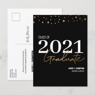 Cartão Postal De Anúncio Personalizado para Graduado da Turma de Tipografia