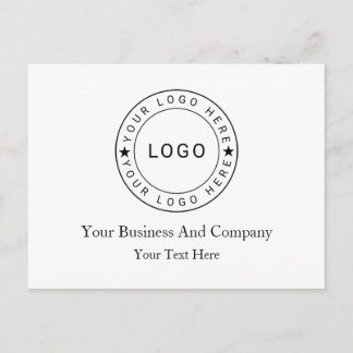 Cartão Postal De Anúncio Personalizado seu Logotipo e Texto