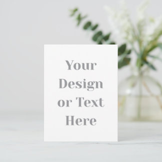 Cartão Postal De Anúncio Personalizável Seu Design ou Texto Aqui Personaliz