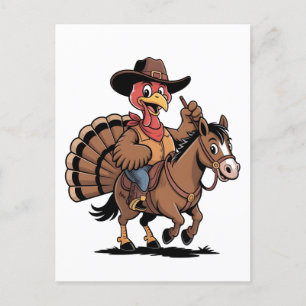 Cartão Postal De Anúncio Peru montado a cavalo cowboy peru dia de ação de g