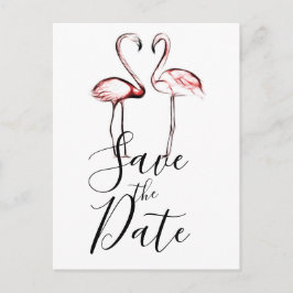 Cartão Postal De Anúncio Pêssegos Flamingos Rosa Flamingo Mármore Salvar a
