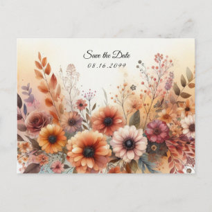 Cartão Postal De Anúncio Pétalas da Colheita e Céus Pintados