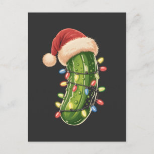 Cartão Postal De Anúncio Picles de Natal Picles em Luzes de Natal Picles