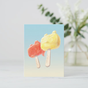 Cartão Postal De Anúncio Picolés de Personagens