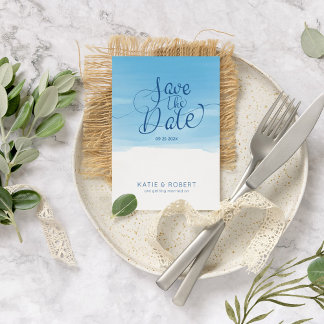 Cartão Postal De Anúncio Pincéis azuis salvam a tipografia de data