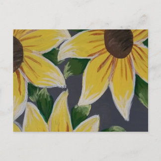 Cartão Postal De Anúncio Pintura de Girassol - Presente Exclusivo e Fofo pa