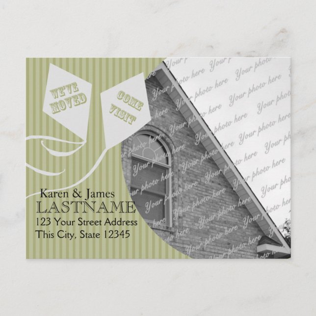 Cartão Postal De Anúncio Pipas de Mudança de Endereço com Foto (Frente)