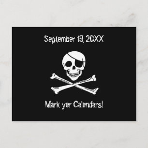 Cartão Postal De Anúncio Pirate Wedding Salve o Cartão-Postal de Data