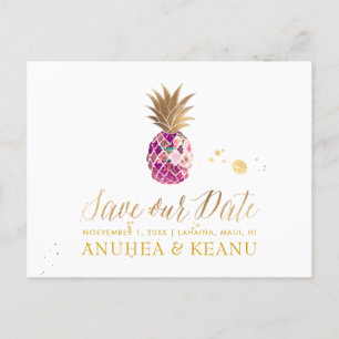 Cartão Postal De Anúncio PixDezines Aloha Abacaxi/Masala VermelhoSave the D