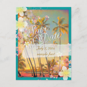 Cartão Postal De Anúncio PixDezines/data de reserva/hula dream/havaí antigo