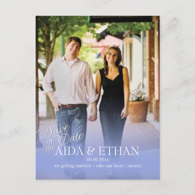 Cartão Postal De Anúncio PixDezines foto/data de salvamento (Frente)