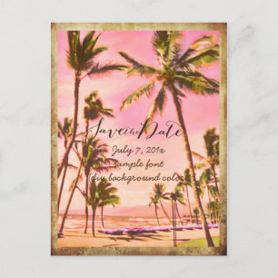 Cartão Postal De Anúncio PixDezines/salve a data/vintage hawaii