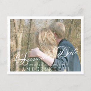 Cartão Postal De Anúncio PixDezines Salve o Dia/Fancy Script