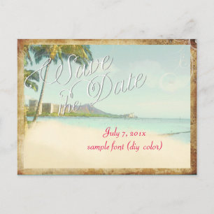 Cartão Postal De Anúncio PixDezines/save the date/vintage diamond head