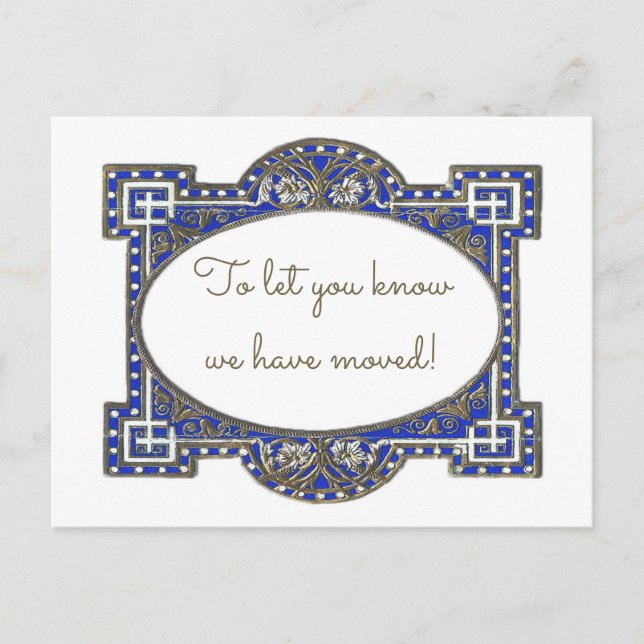 Cartão Postal De Anúncio Placas de quadros deco elegantes, personalize para (Frente)