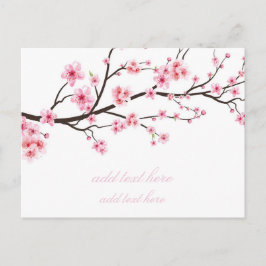 CARTÃO POSTAL DE ANÚNCIO PLANO: FLORADAS DE SAKURA