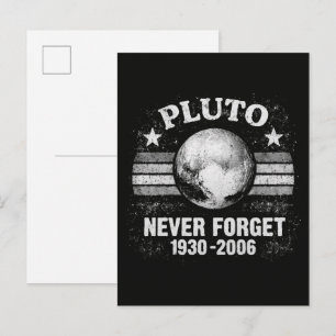 Cartão Postal De Anúncio Plutão Nunca Esqueça