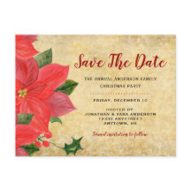 Poinsétia Rústica | Salve a Data Festa de Natal